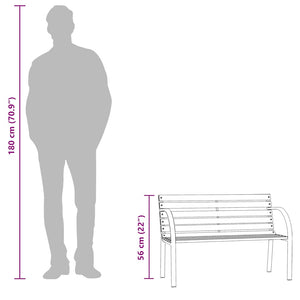 vidaXL Children's Garden Bench 81 cm Chinese Fir Wood Grey