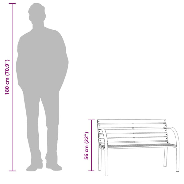 vidaXL Children's Garden Bench 81 cm Chinese Fir Wood Grey