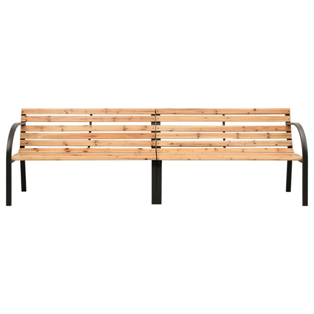 vidaXL Double Garden Bench 241 cm Fir Solid Wood