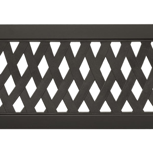 vidaXL Double Garden Bench 246 cm Black Steel
