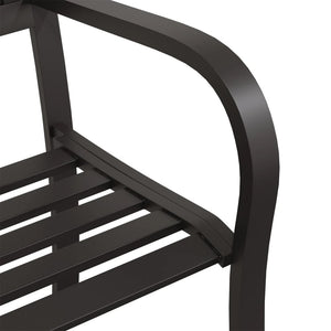 vidaXL Garden Bench 125 cm Steel Black