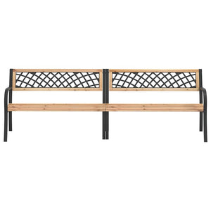 vidaXL Double Garden Bench 238 cm Chinese Fir Wood