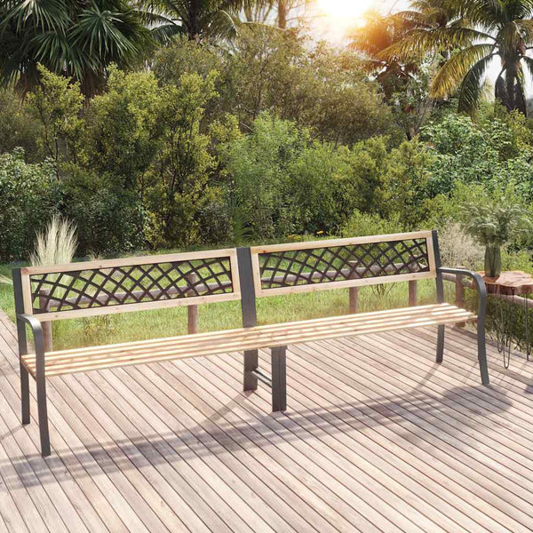 vidaXL Double Garden Bench 238 cm Chinese Fir Wood