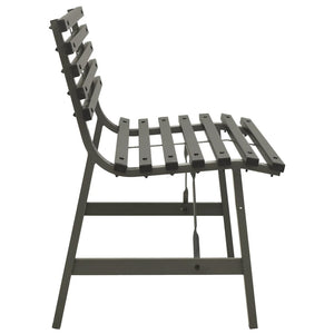 vidaXL Garden Bench 110 cm Steel Black