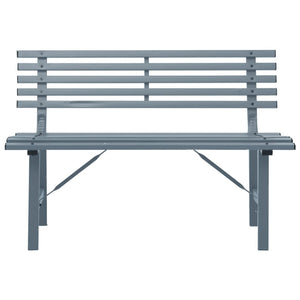 vidaXL Garden Bench 110 cm Steel Grey