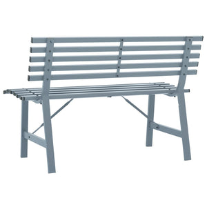 vidaXL Garden Bench 110 cm Steel Grey
