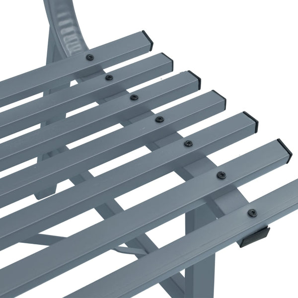vidaXL Garden Bench 110 cm Steel Grey
