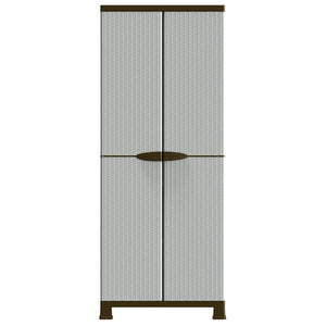 vidaXL Plastic Cabinet 68x39x171.5 cm Rattan Design