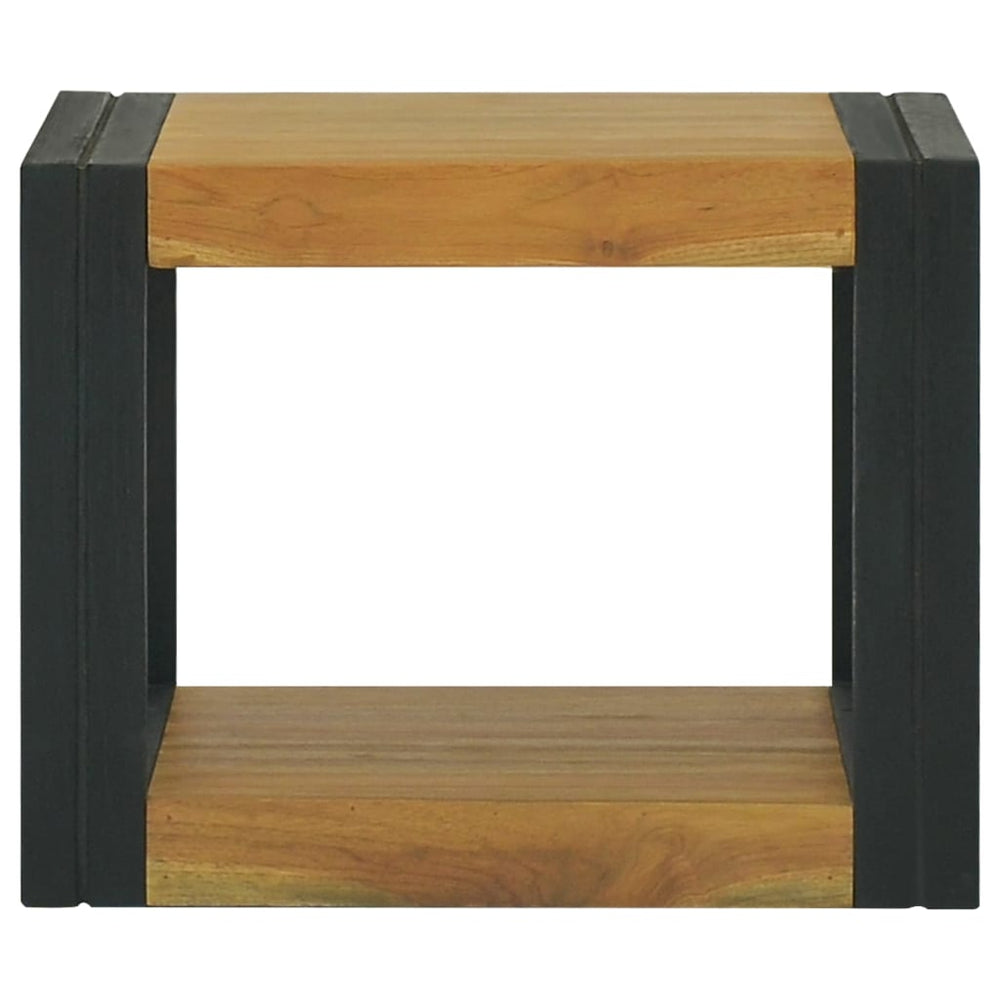 vidaXL Wall-Mounted Bathroom Shelf 45x45x35 cm Solid Teak Wood