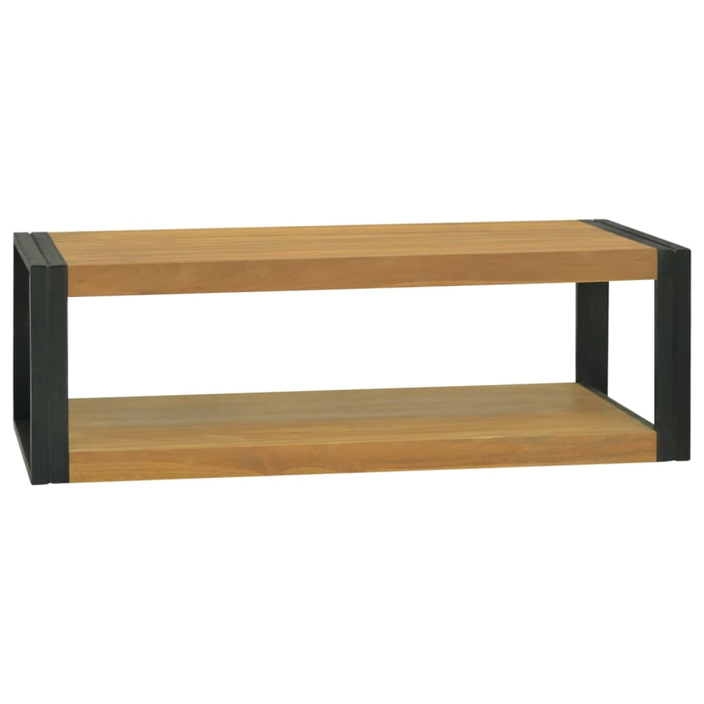vidaXL Wall-Mounted Bathroom Shelf 110x45x35 cm Solid Teak Wood