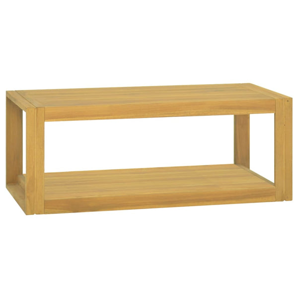 vidaXL Wall-Mounted Bathroom Shelf 90x45x35 cm Solid Teak Wood