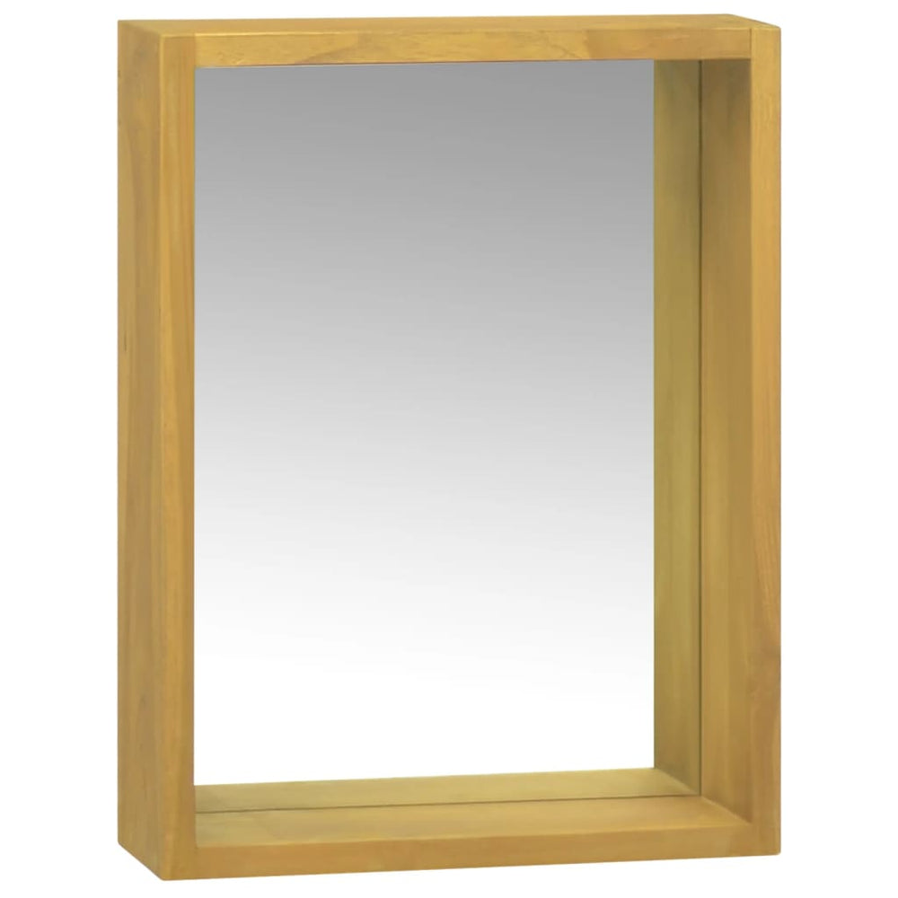 vidaXL Mirror Cabinet 30x10x40 cm Solid Teak Wood