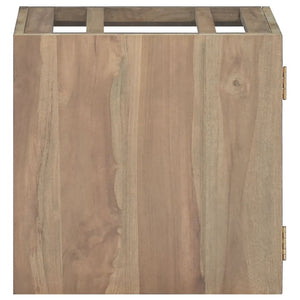 vidaXL Wall-Mounted Bathroom Cabinet 46x25.5x40 cm Solid Teak Wood