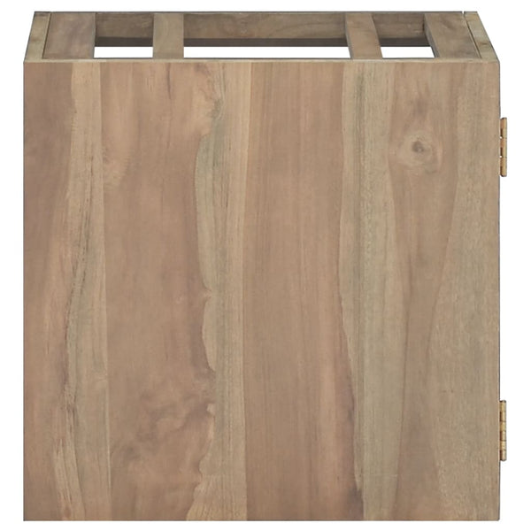 vidaXL Wall-Mounted Bathroom Cabinet 46x25.5x40 cm Solid Teak Wood