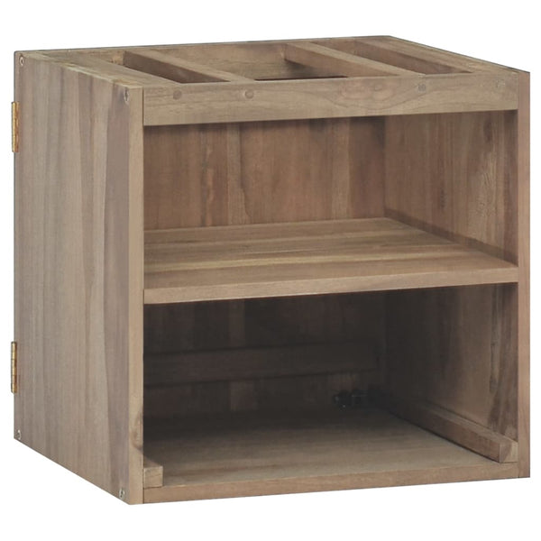 vidaXL Wall-Mounted Bathroom Cabinet 46x25.5x40 cm Solid Teak Wood