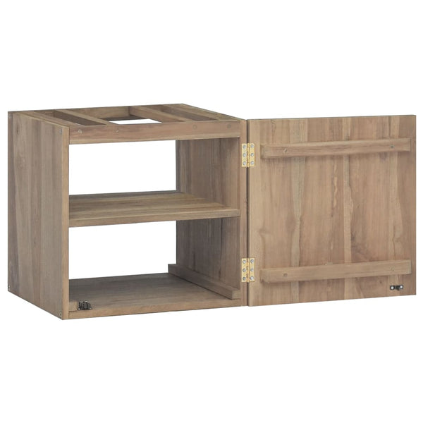 vidaXL Wall-Mounted Bathroom Cabinet 46x25.5x40 cm Solid Teak Wood