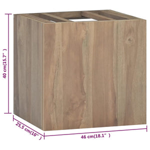 vidaXL Wall-Mounted Bathroom Cabinet 46x25.5x40 cm Solid Teak Wood