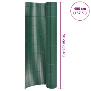 Gartenzaun Doppelseitig 90x400 cm Grün