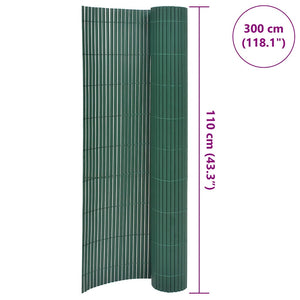Gartenzaun Doppelseitig 110x300 cm Grün