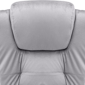 vidaXL Office Chair Light Grey Velvet