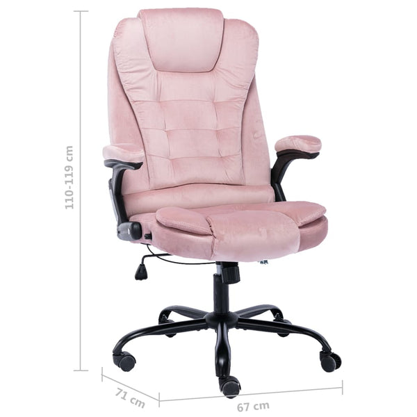 vidaXL Office Chair Pink Velvet