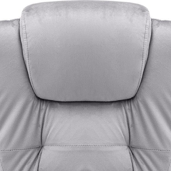 vidaXL Massage Office Chair Light Grey Velvet