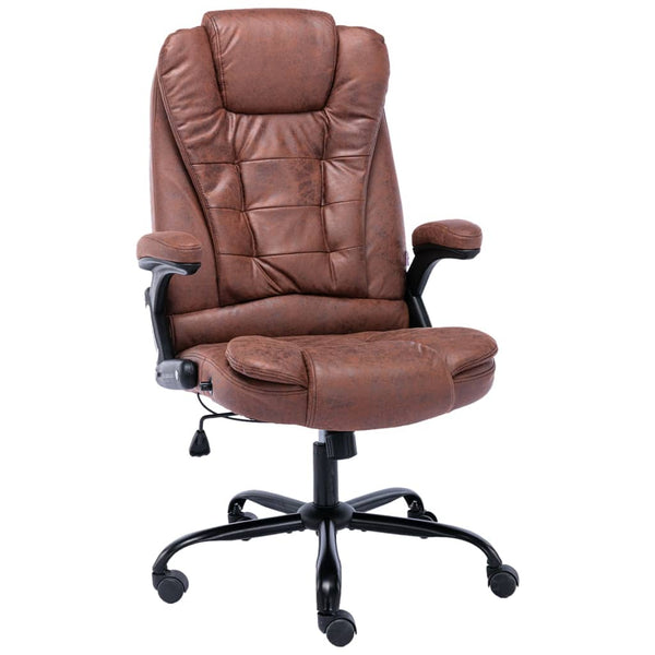 vidaXL Office Chair Light Brown Suede-Look