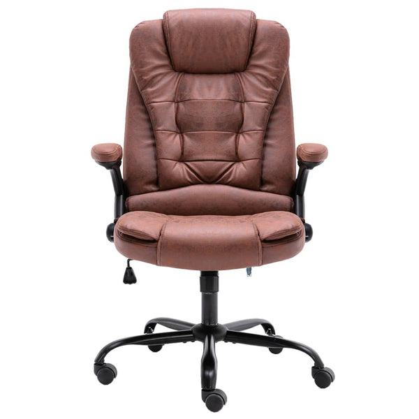 vidaXL Office Chair Light Brown Suede-Look