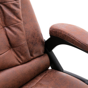 vidaXL Office Chair Light Brown Suede-Look