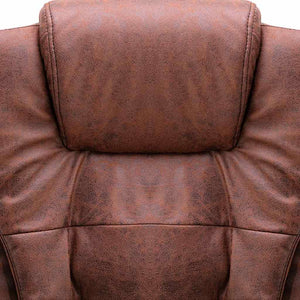 vidaXL Office Chair with Massage Function Light Brown Suede Look
