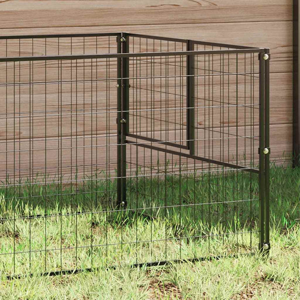 vidaXL Dog Kennel Black 3 m² Steel