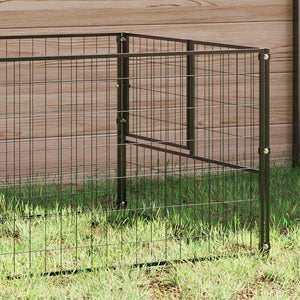 vidaXL Dog Kennel Black 10 m² Steel