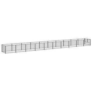 vidaXL Dog Kennel Black 10 m² Steel