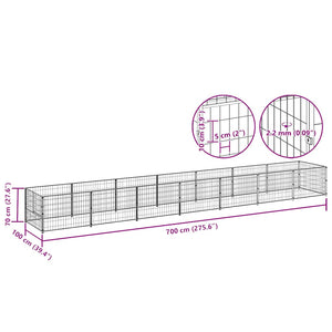 Hundezwinger Silbern 7 m² Stahl