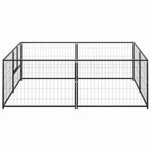 Hundezwinger Schwarz 4 m² Stahl