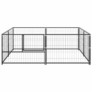 Hundezwinger Schwarz 4 m² Stahl