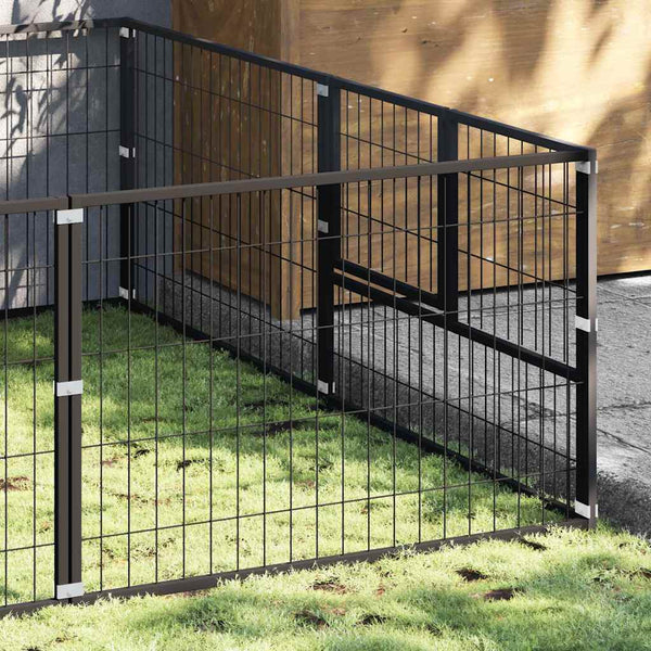 Hundezwinger Schwarz 10 m² Stahl