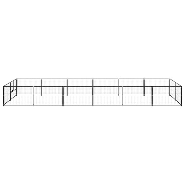 Hundezwinger Schwarz 12 m² Stahl