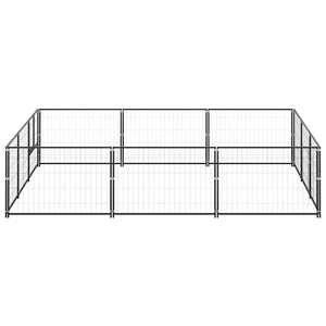 Hundezwinger Schwarz 9 m² Stahl
