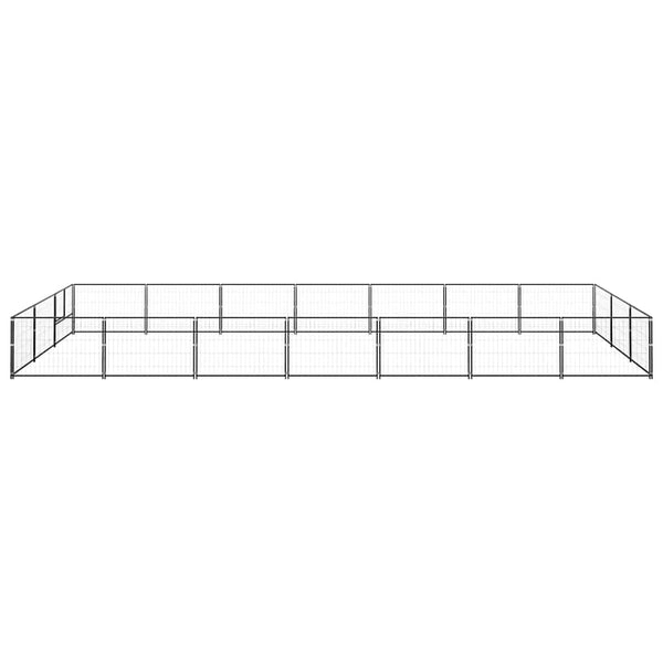 Hundezwinger Schwarz 21 m² Stahl