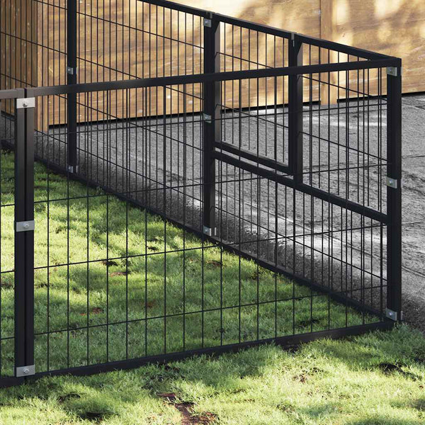Hundezwinger Schwarz 30 m² Stahl