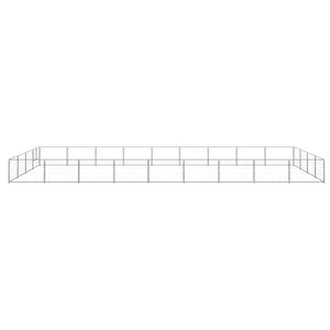 vidaXL Dog Kennel Silver 36 m² Steel