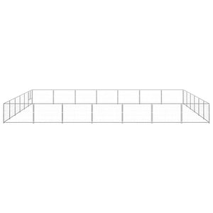 vidaXL Dog Kennel Silver 42 m² Steel