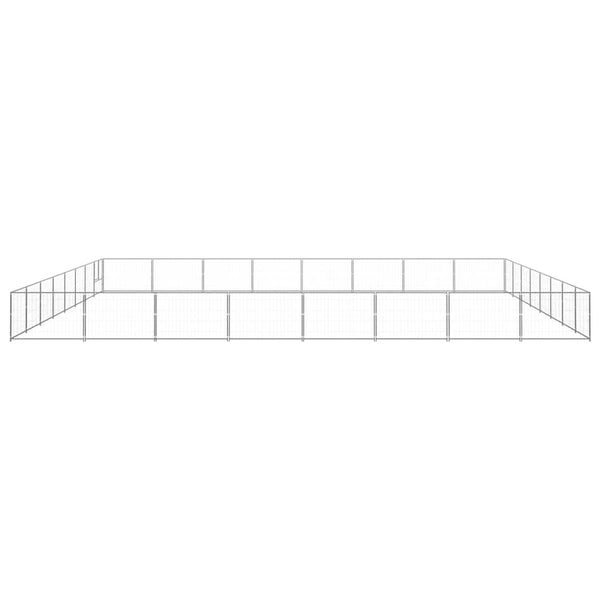 vidaXL Dog Kennel Silver 64 m² Steel