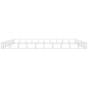 vidaXL Dog Kennel Silver 80 m² Steel