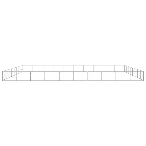 vidaXL Dog Kennel Silver 80 m² Steel