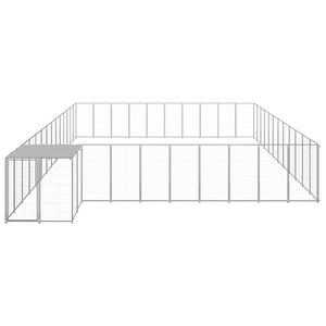 vidaXL Dog Kennel Silver 37.51 m² Steel