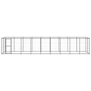 vidaXL Outdoor Dog Kennel Steel 21.78 m²