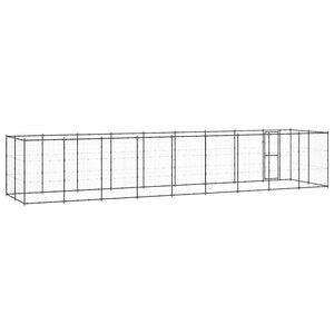 vidaXL Outdoor Dog Kennel Steel 21.78 m²