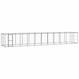 vidaXL Outdoor Dog Kennel Steel 26.62 m²